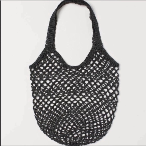 NWT H&M Net Summer Bag - Black - Picture 2 of 5